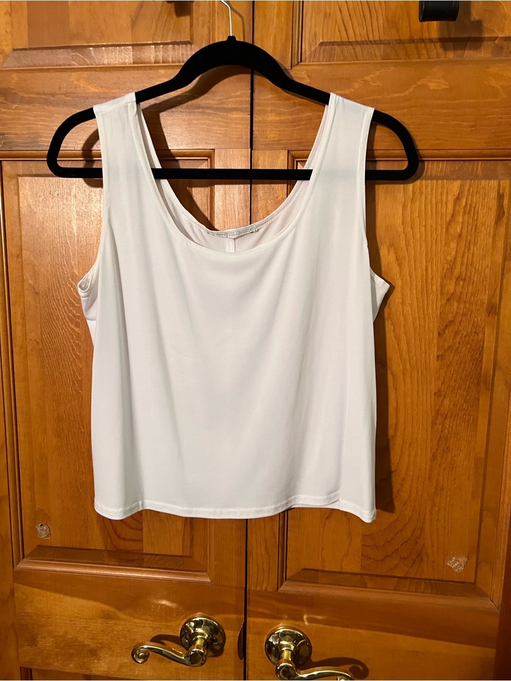 Scoop Neck White Tank Top - Lightweight Everyday Layering